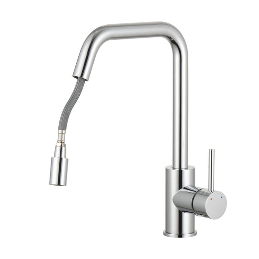 Estilo Side Lever Pull Down Sink Mixer Chrome - Pin Lever Handle, Lead Free, 35mm Cartridge