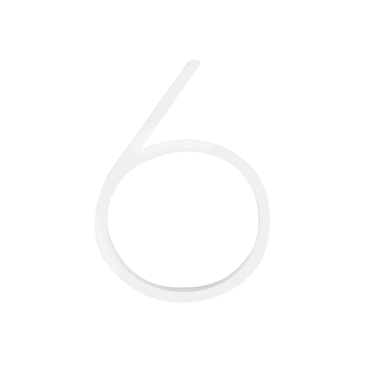 Sandleford Slimline Number 6 - 120mm - White