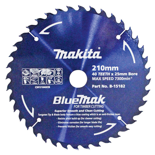 Makita 210mm 40t Bluemark Circ Saw Blade