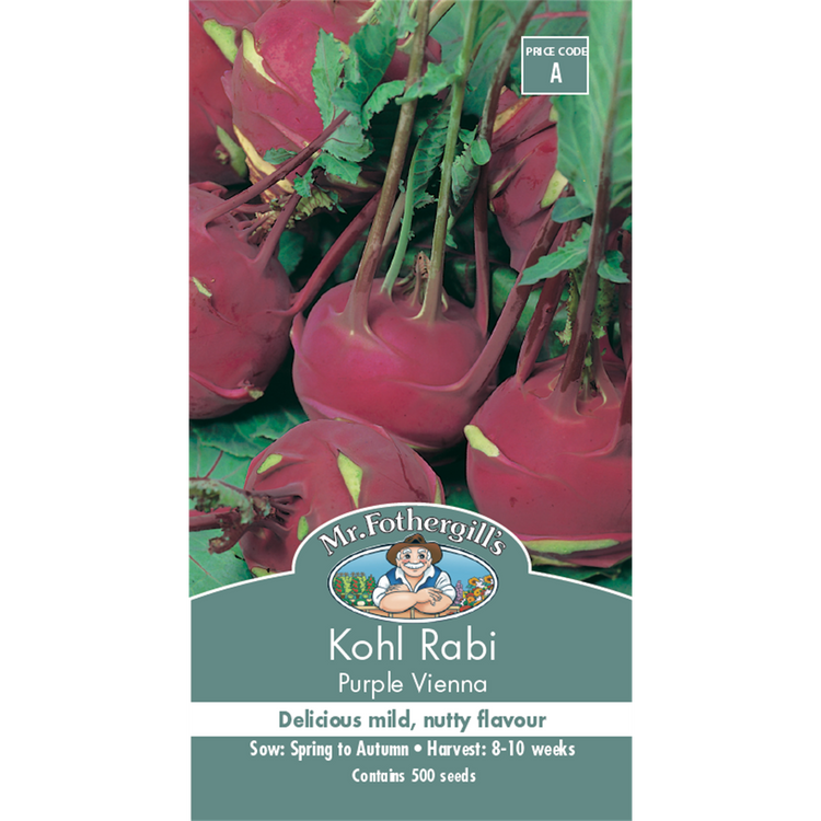 Mr Fothergill Purple Vienna Kohl Rabi Seeds