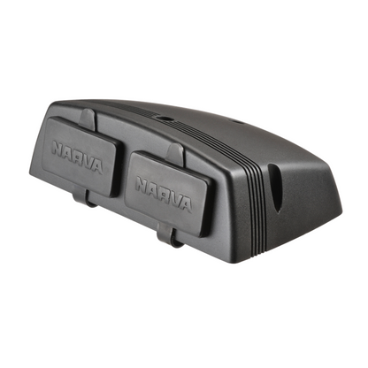 Narva Heavy Duty Twin Surface Mount Connectors - 12V 50A - Grey/Red