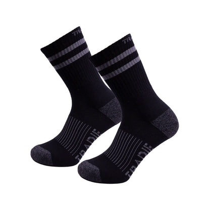 Tradie Men's Fluro Ribbed Cotton Crew Socks - Size 7-10 - 3 Pack