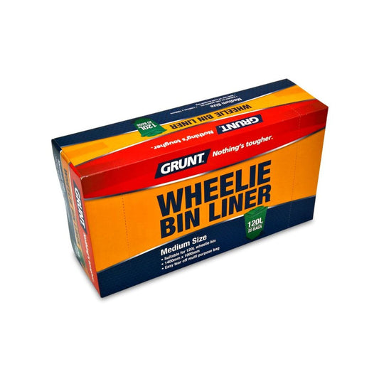 Grunt Wheelie Bin Liners - 120L - 20 Pack