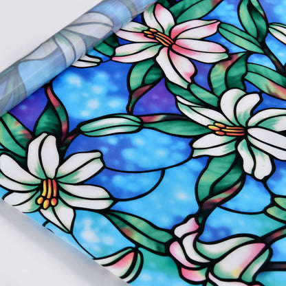 Pillar Stained Glass Static Window Film - 45cm x 2m