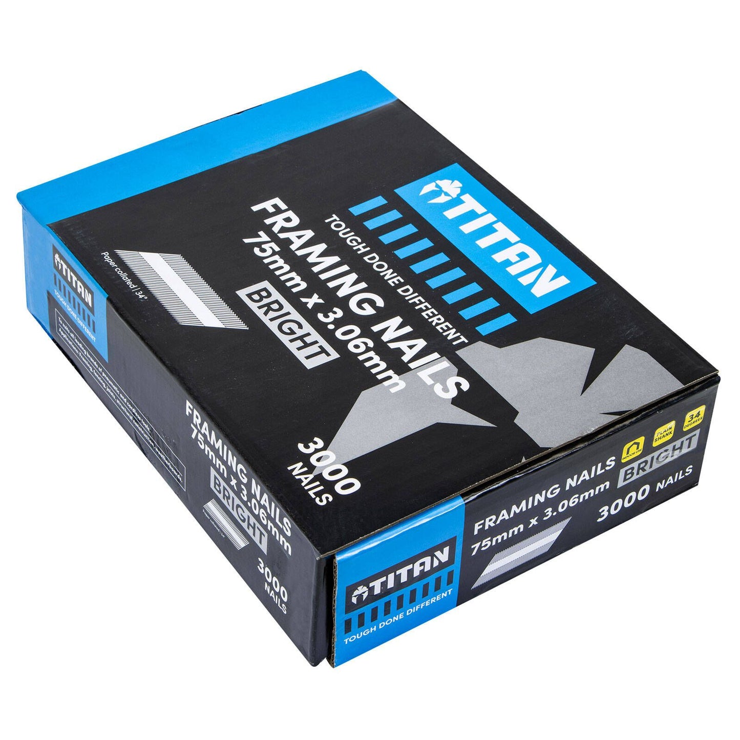 Titan Collated Framing Nails - 75 x 3.06mm - 3000 Pack