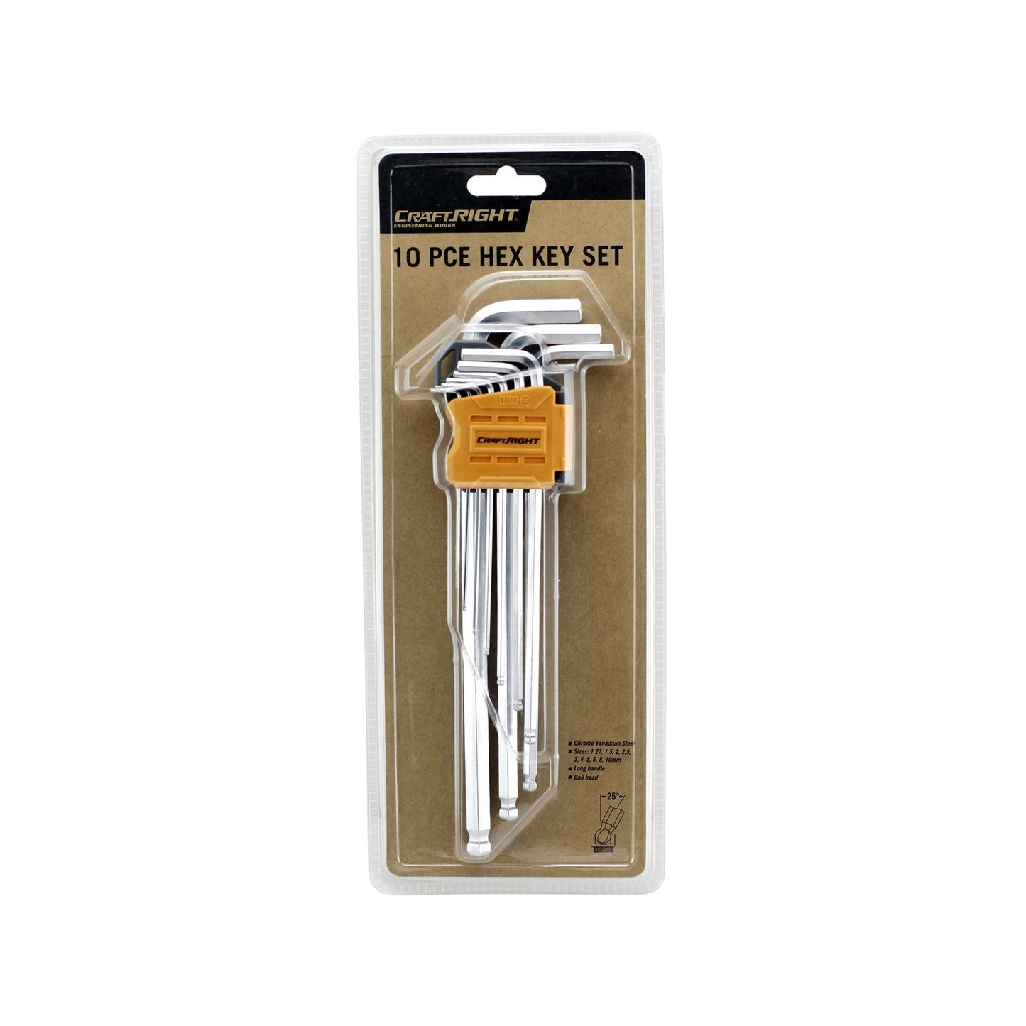 Craftright 10 Piece Hex Key Set