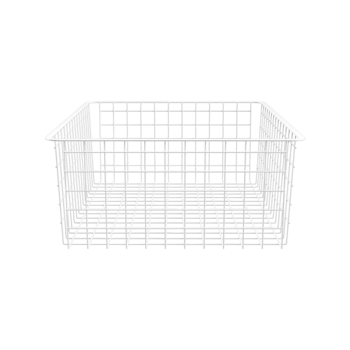 Flexi Storage Wire Basket 185mm White Steel Medium Ventilated