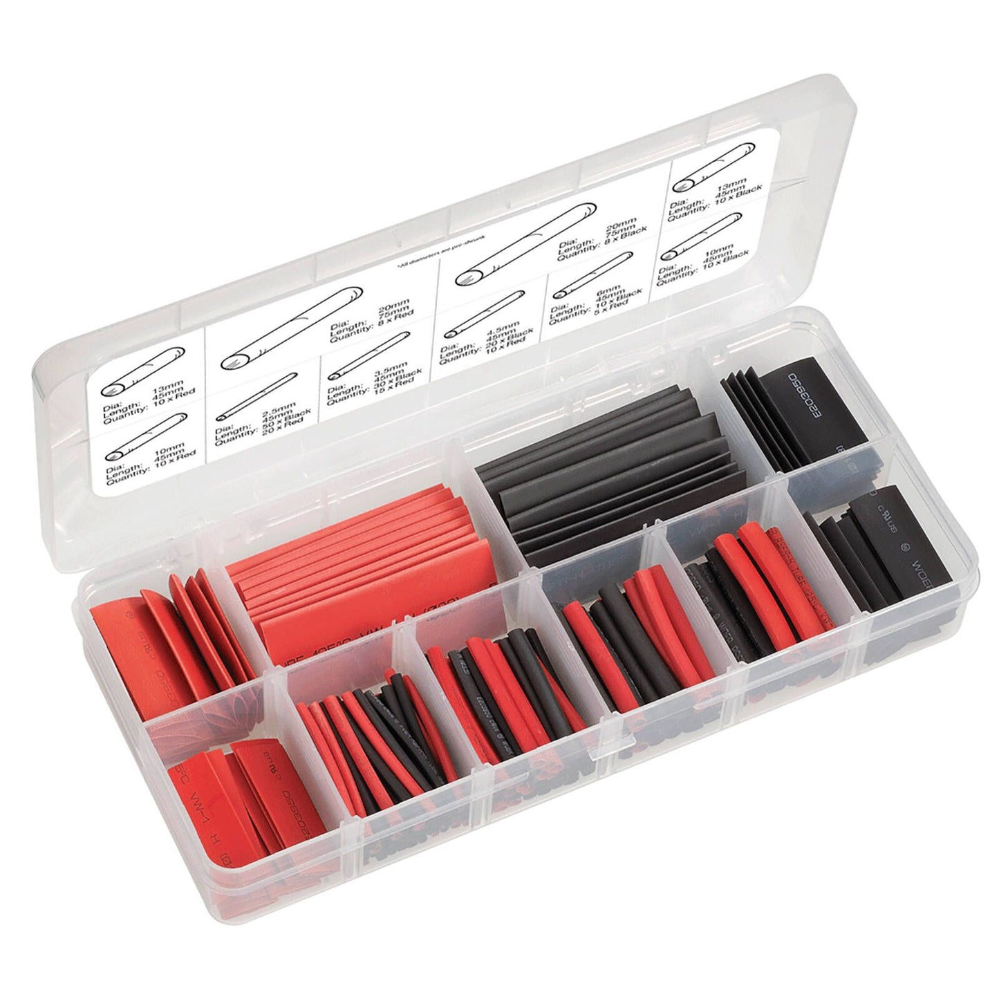 Narva Heatshrink Tubing Assortment - 216 Piece