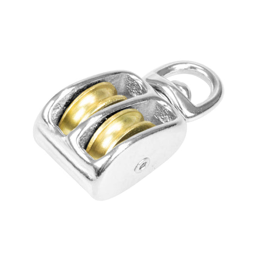 Pinnacle 25mm Brass Double Pulley - 160kg