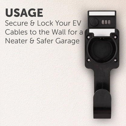 Arlec Lockable EV Charger Cable Holder - 90 x 270 x 85mm