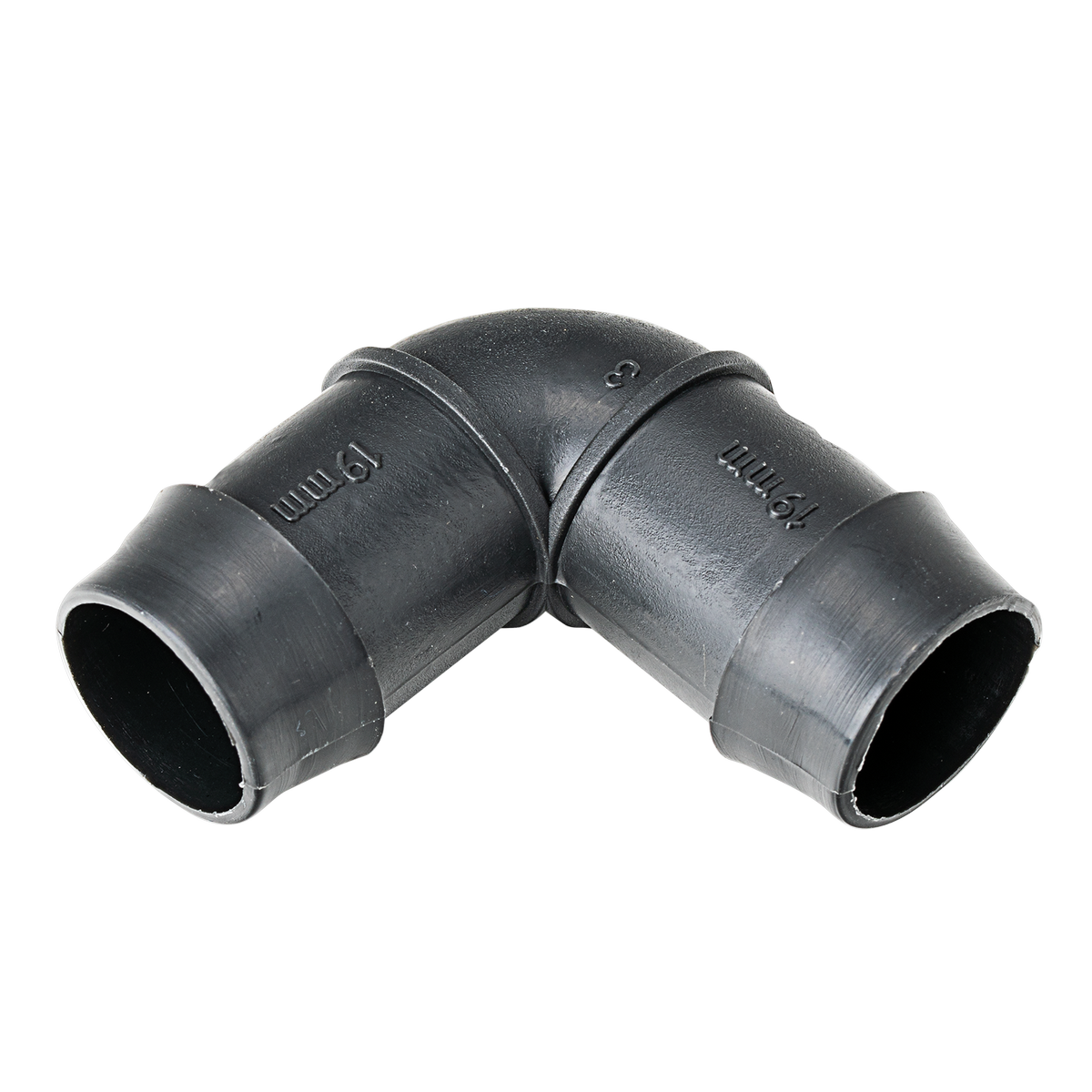 K Rain 19mm Barbed Elbow 10 Pack - Polypropylene - Black - 90-Degree