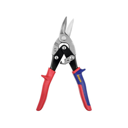 Irwin Aviation Snips - Left Straight Cut - Chrome Molybdenum - Non-Slip Grips