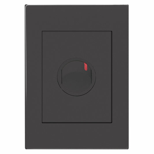 HPM Vivo 1 Gang Double Pole Wall Switch - 40A - Grey