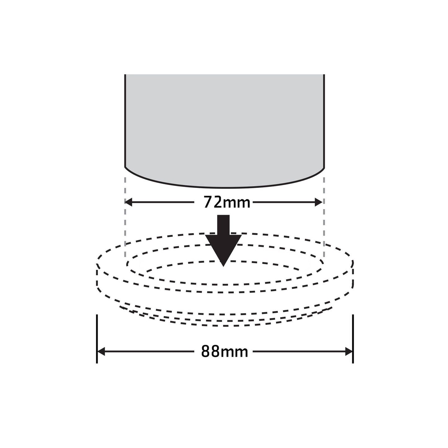 Surface Gard Brown Round Carpet Base Castor Cups - 72mm - 4 Pack