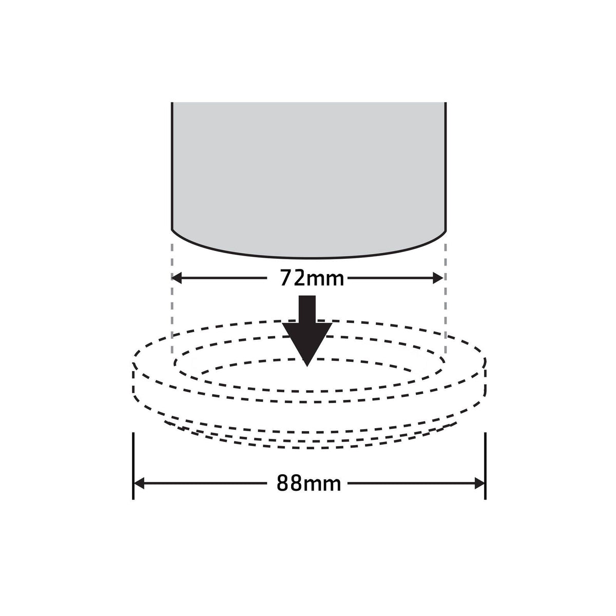 Surface Gard Brown Round Carpet Base Castor Cups 72mm 4 Pack