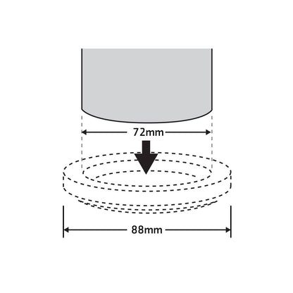 Surface Gard Brown Round Carpet Base Castor Cups - 72mm - 4 Pack
