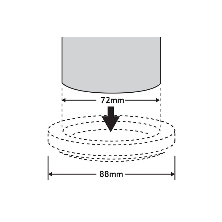 Surface Gard Brown Round Carpet Base Castor Cups 72mm 4 Pack