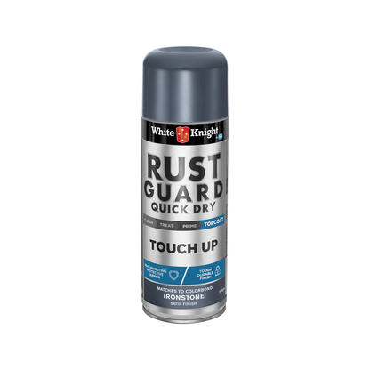 White Knight Rust Guard Ironstone Satin Touch Up Spray Paint - 300g