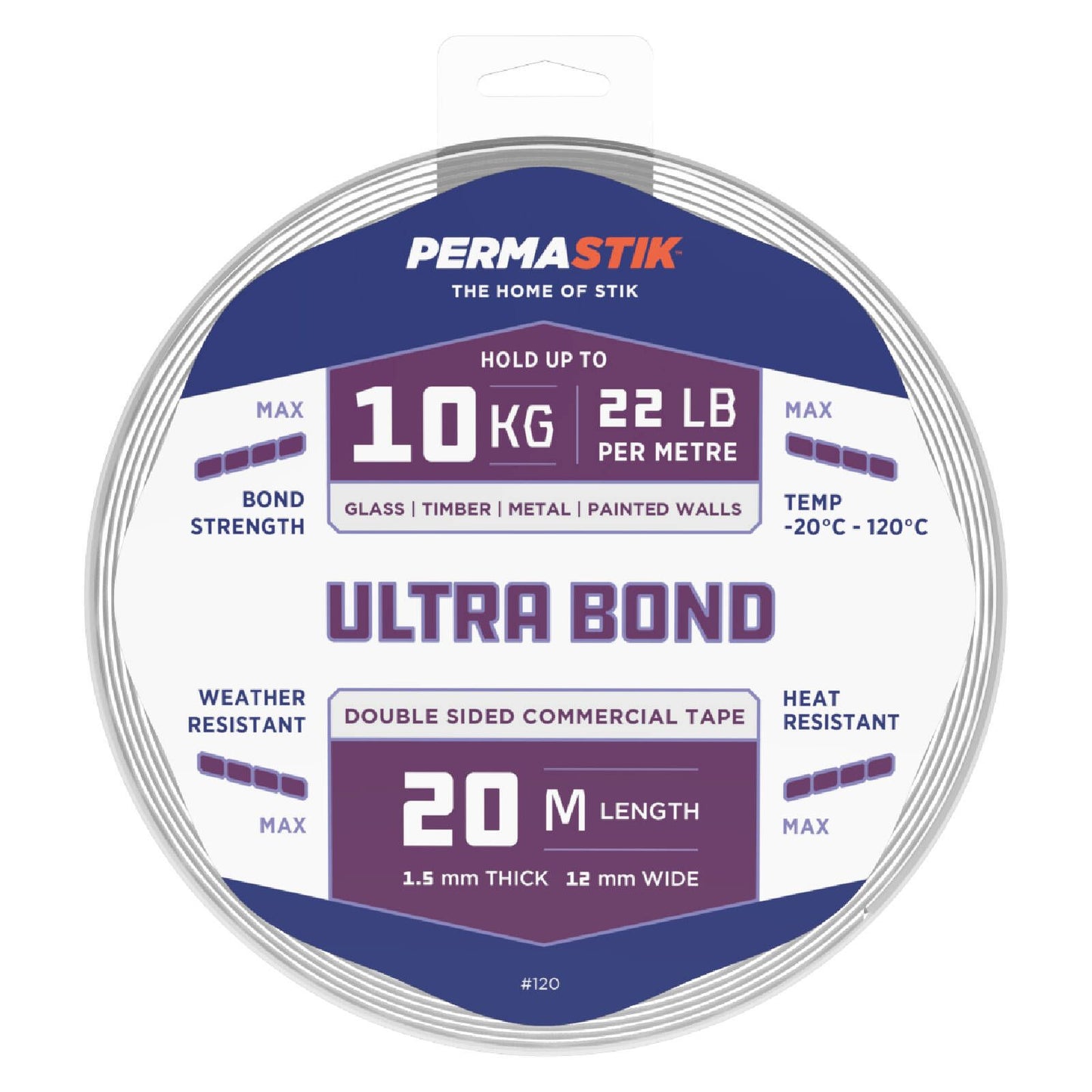 Permastik Ultra Bond Mounting Tape - 12mm x 20m