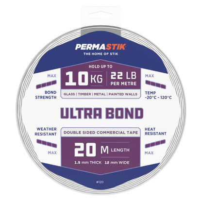 Permastik Ultra Bond Mounting Tape - 12mm x 20m
