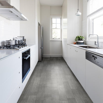 Matpro Vinyl Flooring - 1m x 3m - Dark Wood - Easy To Clean