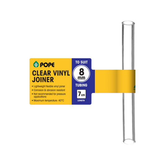 Pope Clear Vinyl Tubing Joiner - 8mm