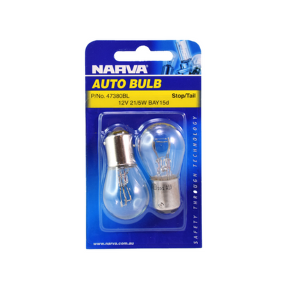 Narva Incandescent Globe - 12V 21/5W - 2 Pack