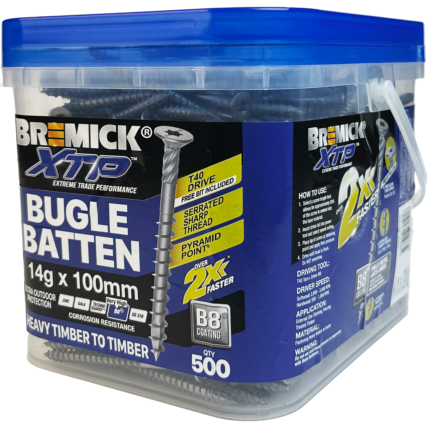 Bremick XTP Bugle Batten - 14g x 100mm - 500 Pack