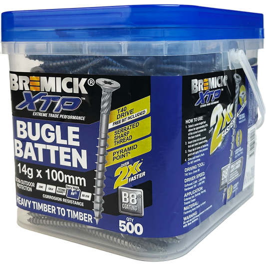 Bremick XTP Bugle Batten - 14g x 100mm - 500 Pack