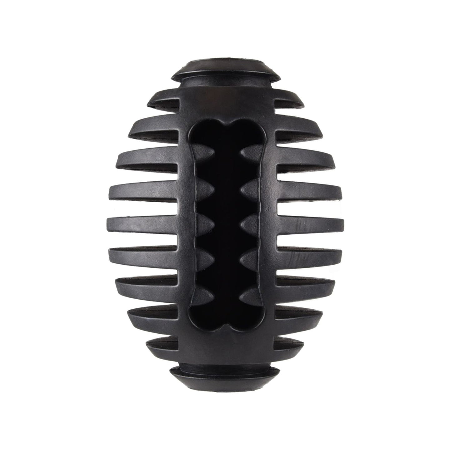 Gladiator Black Rubber Rugby Dog Toy