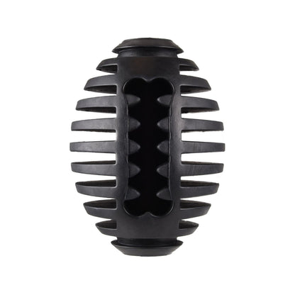 Gladiator Black Rubber Rugby Dog Toy
