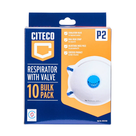 Citeco P2 Valved Respirator - 140 x 180mm - 10 Pack