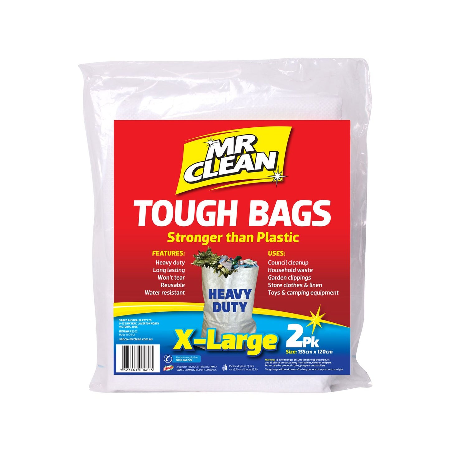 Mr Clean Heavy Duty Tough Bags X-Large - 2 Pack