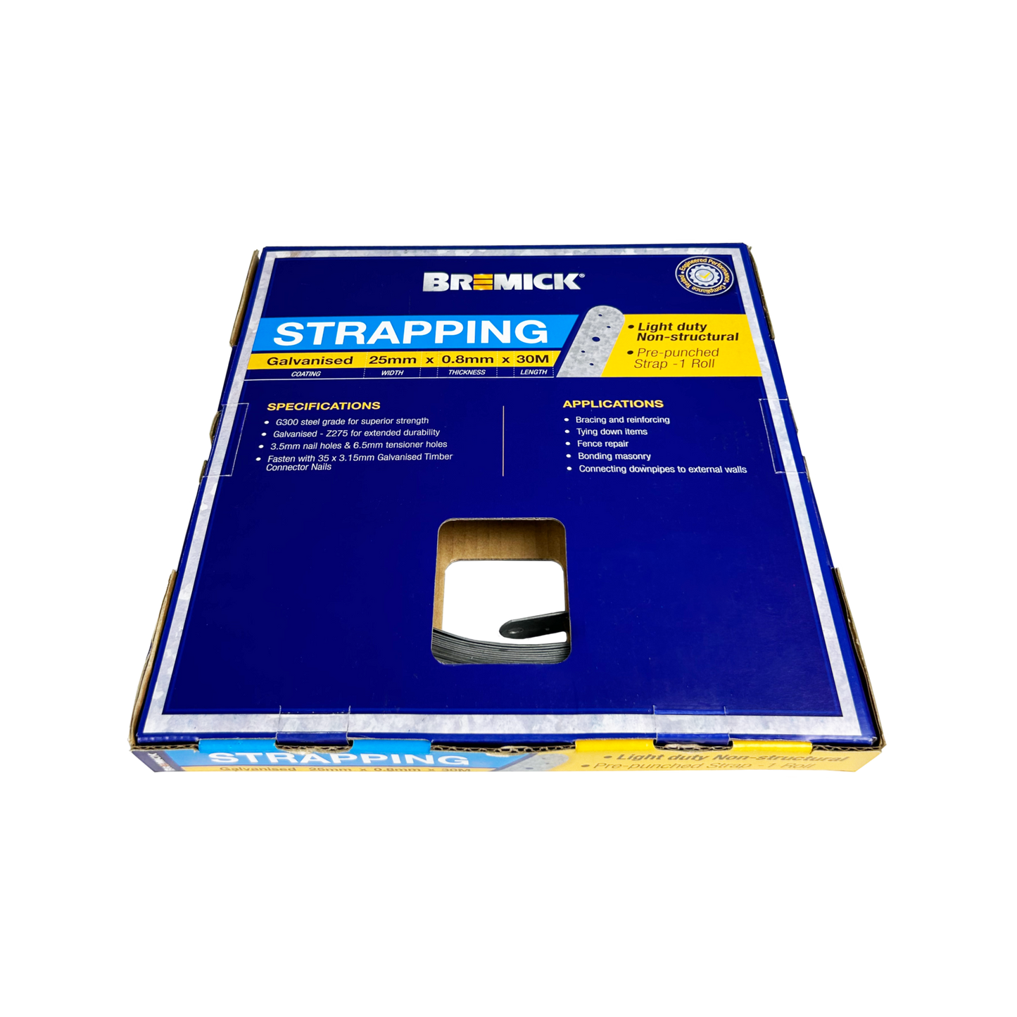 Bremick Galvanised Strapping - 25mm x 0.8mm x 30m