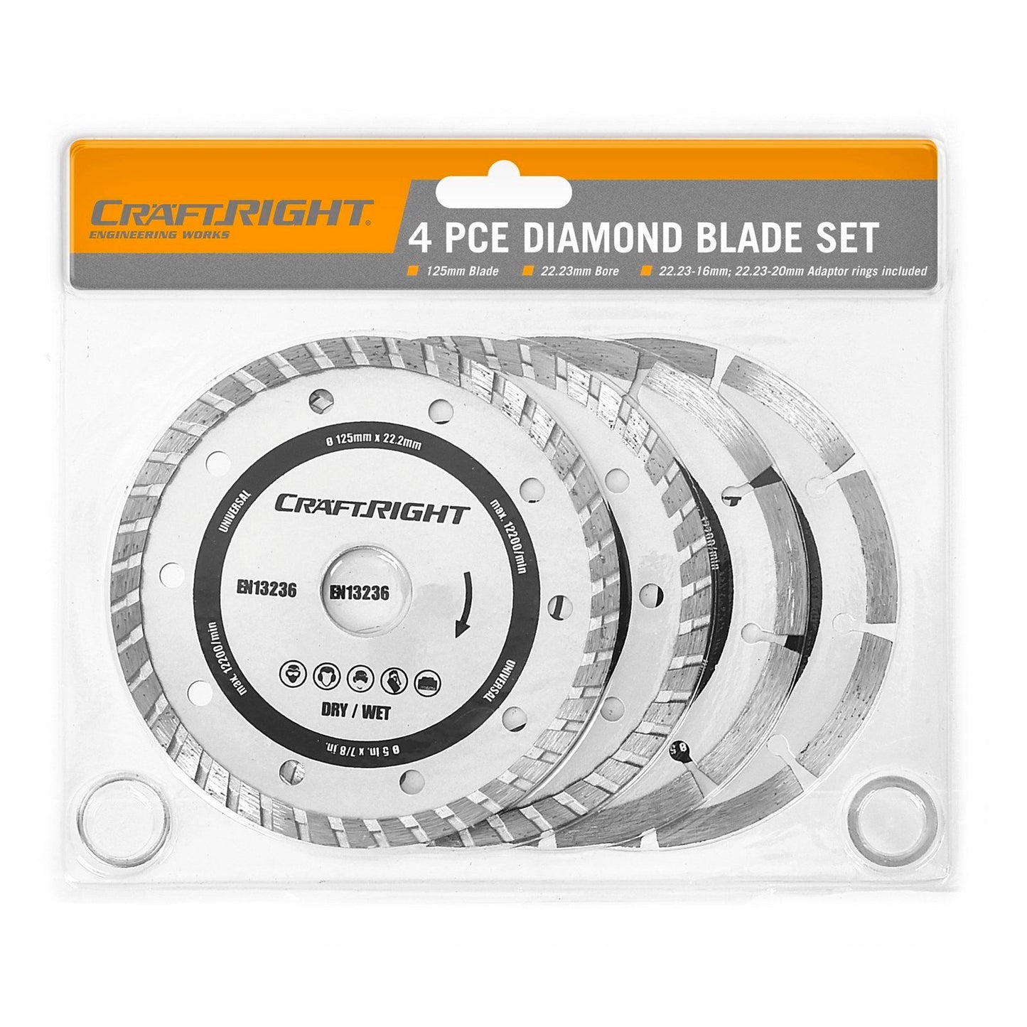 Craftright Diamond Blades - 125mm - 4 Pack