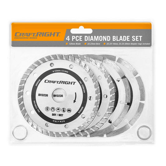 Craftright Diamond Blades - 125mm - 4 Pack