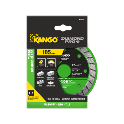 Kango Turbo Diamond Saw Blade - 105mm - Diamond - Fast Cutting
