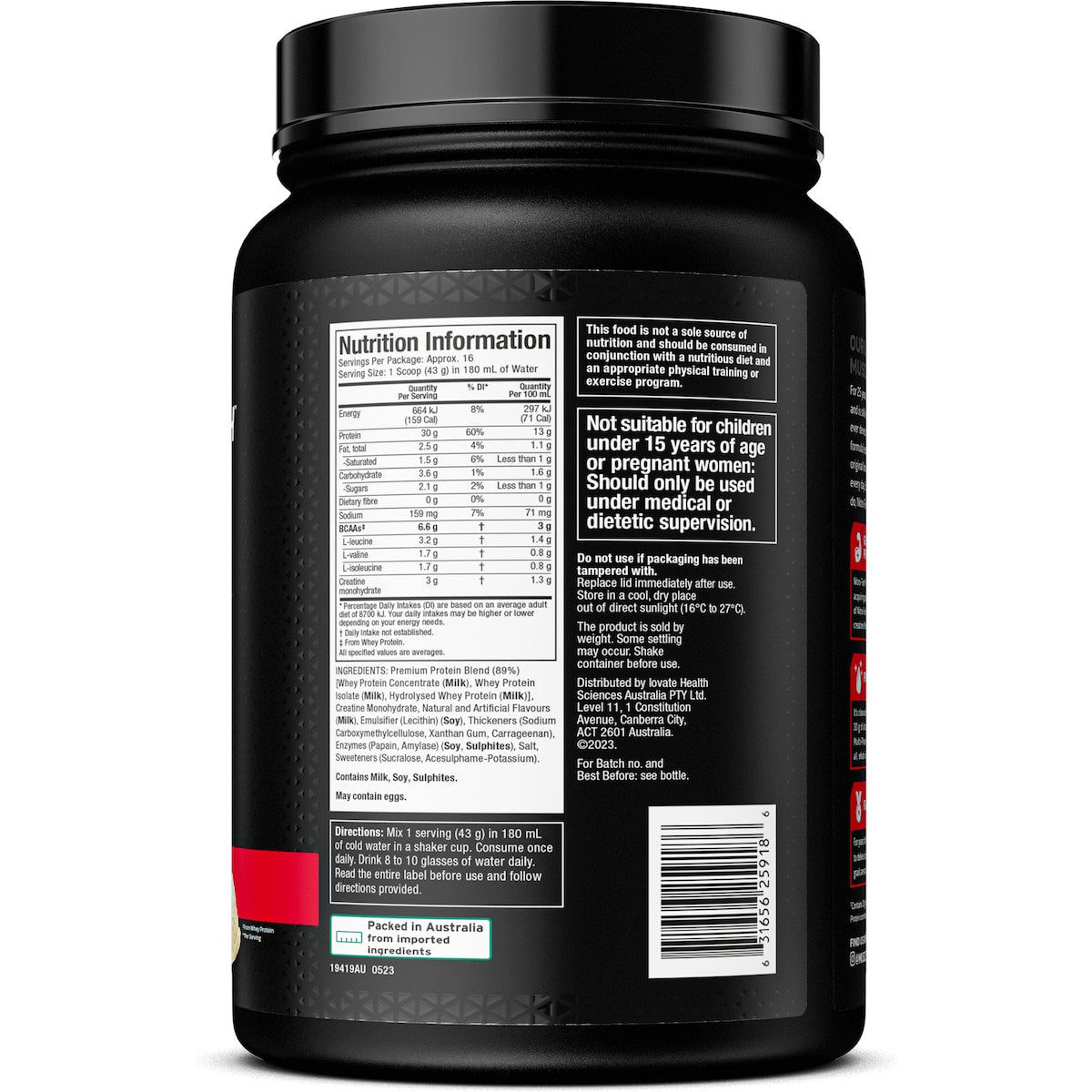 Muscle Tech Nitro Tech Whey Protein Vanilla Cream 680g
