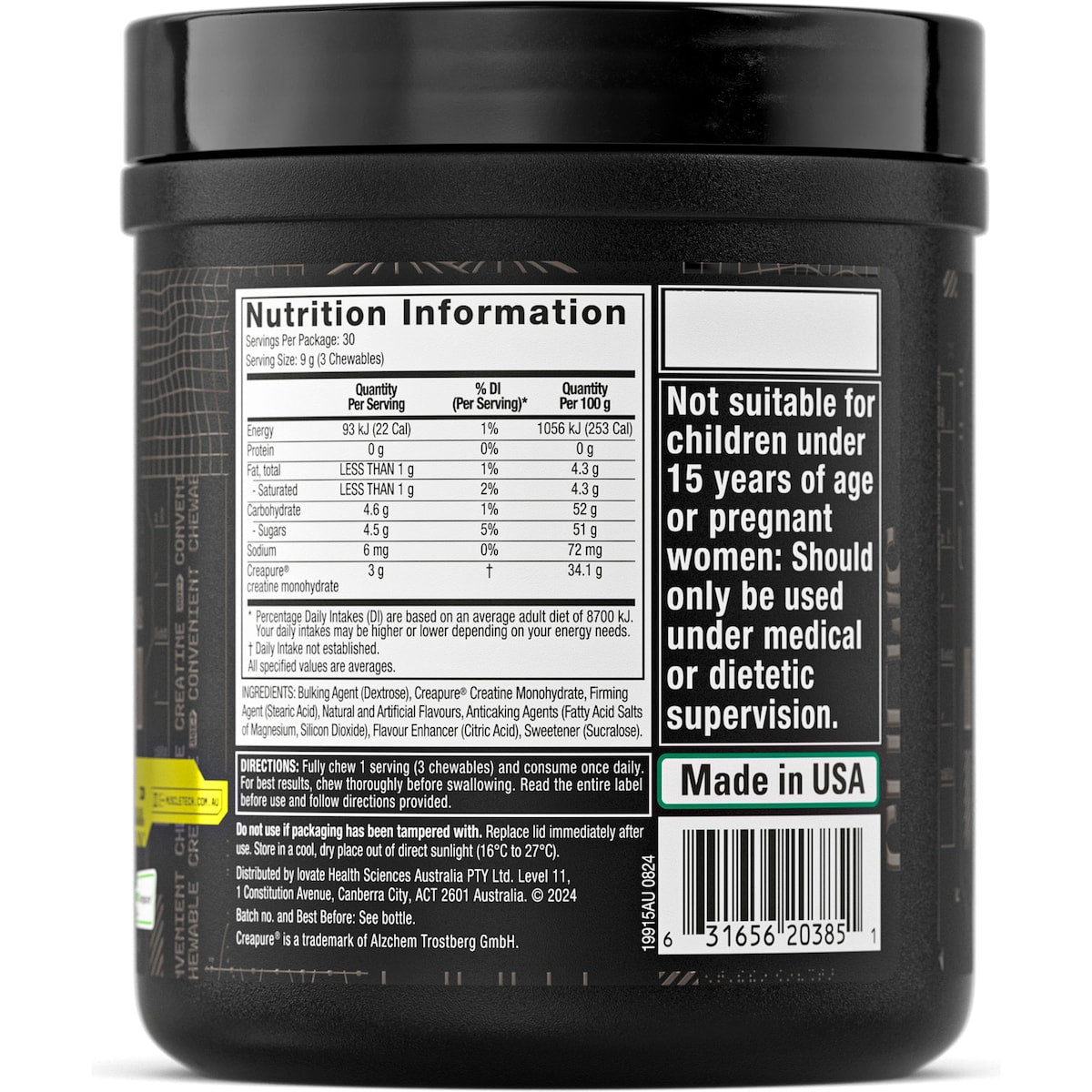 Muscle Tech Creatine Chews Citrus Burst 90 Pack