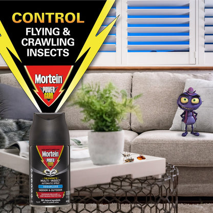 Mortein Powergard Odourless Multi Insect Automatic Spray Refill 154g