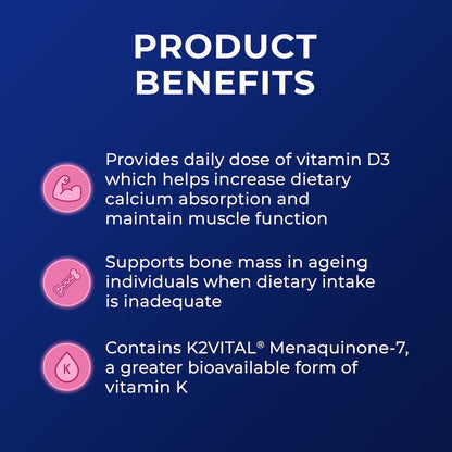 Ostelin Calcium & Vitamin D3 + K2 Tablets 60 Pack