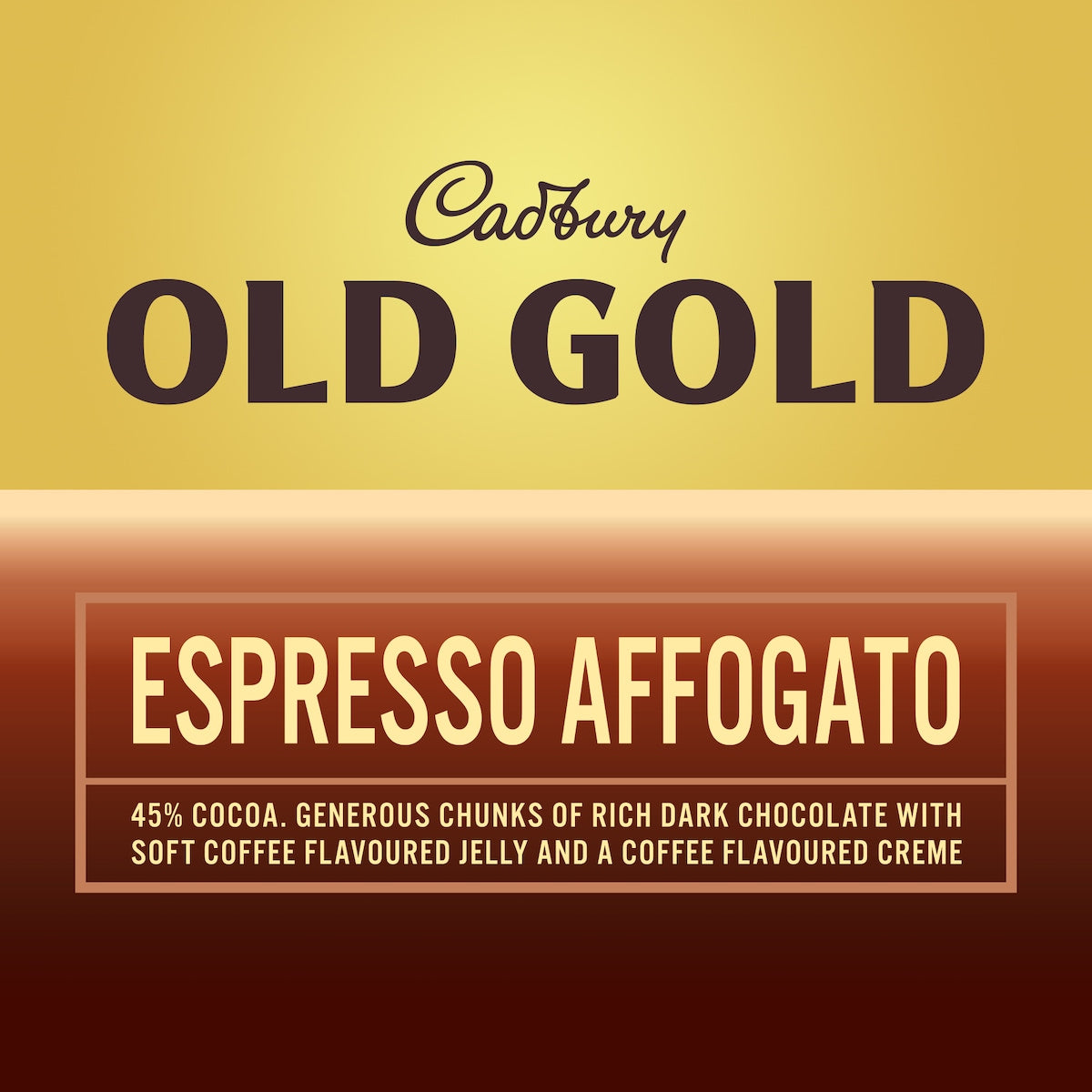 Cadbury Old Gold Espresso Affogato Dark Chocolate Block 180g