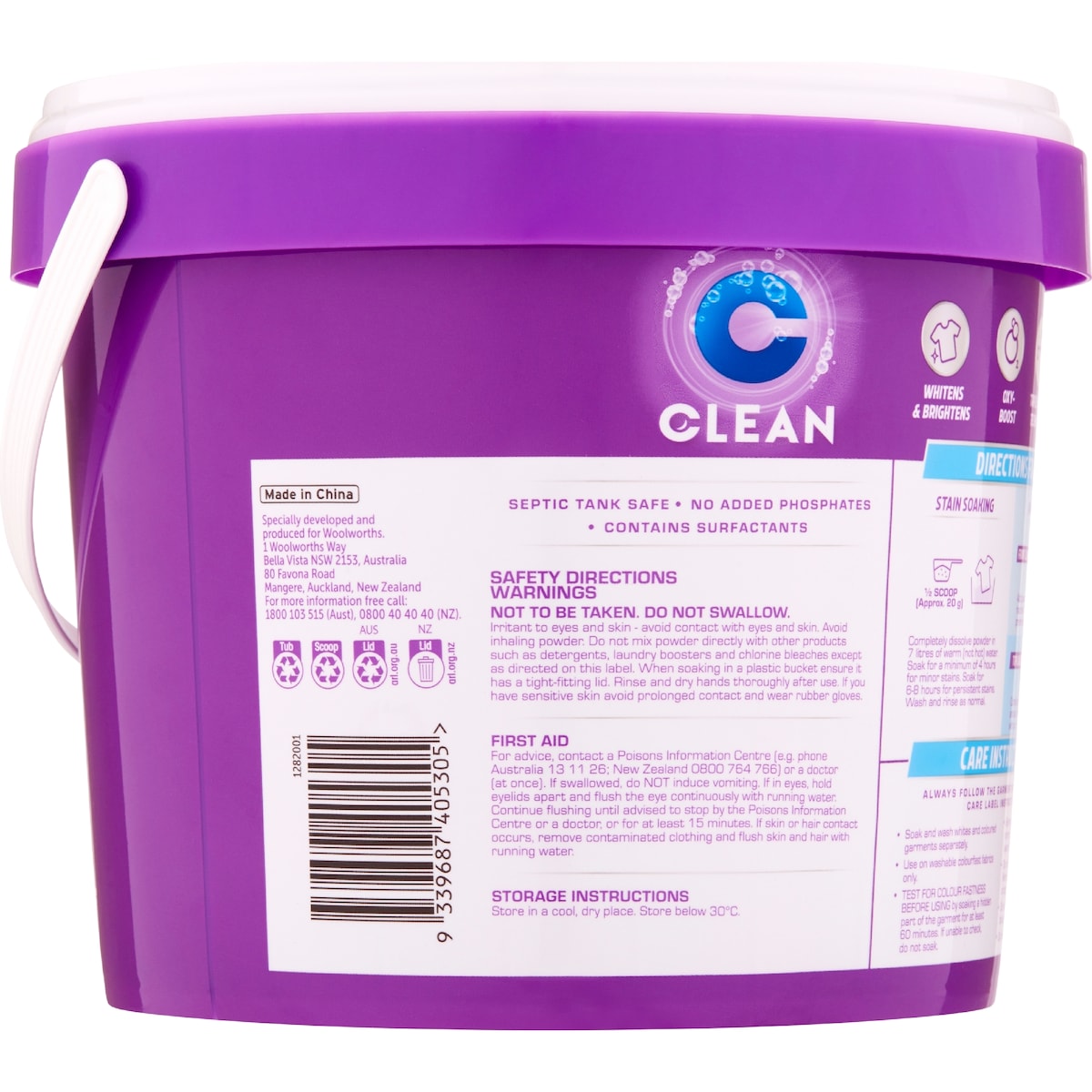 Clean Triple Enzyme Stain Remover Power Soaker 3kg