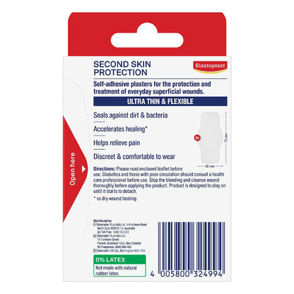 Elastoplast Plasters Hydrocolloid Second Skin Protection 6 Pack