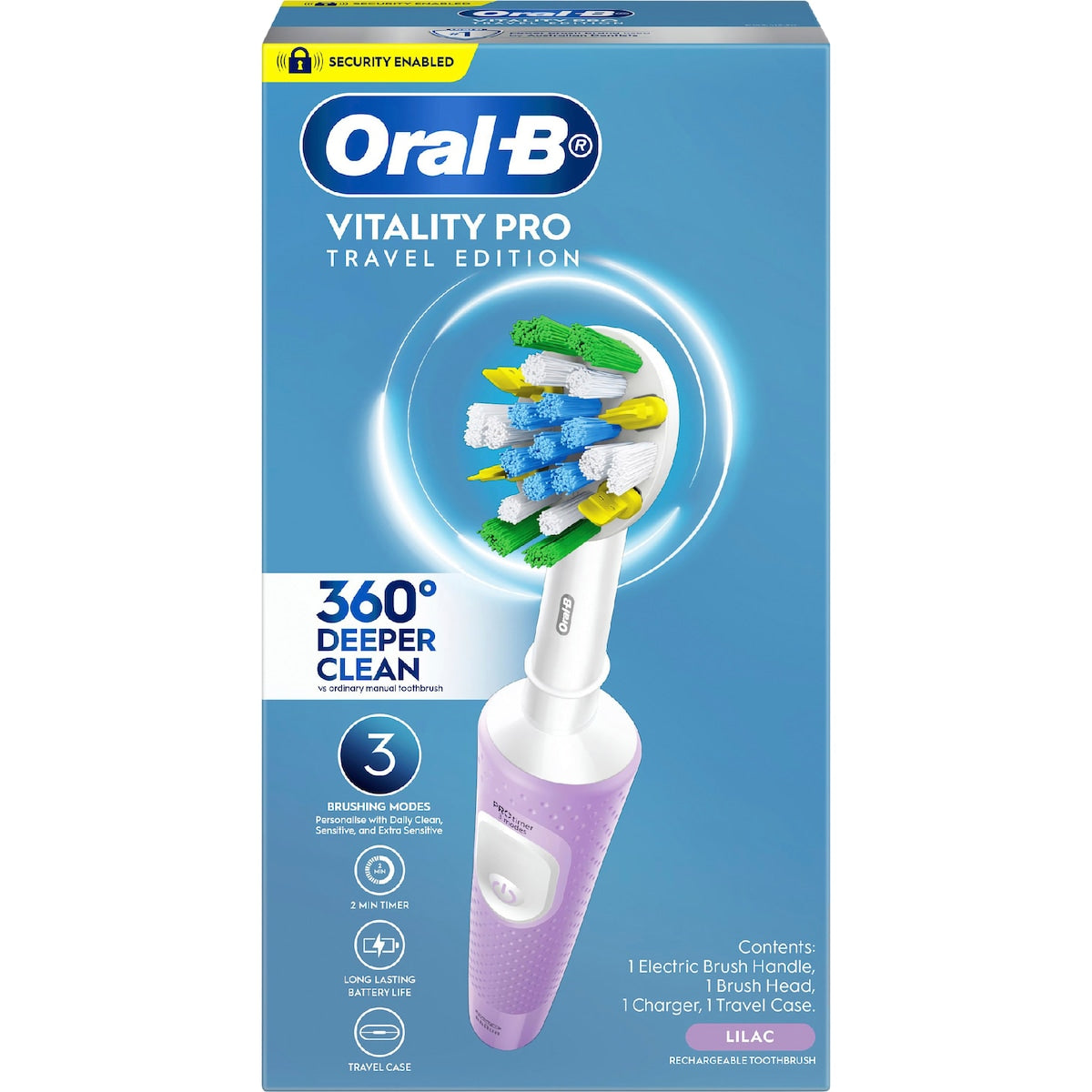 Oral-b Vitality Pro Deep Electric Toothbrush & Travel Case Lilac Each