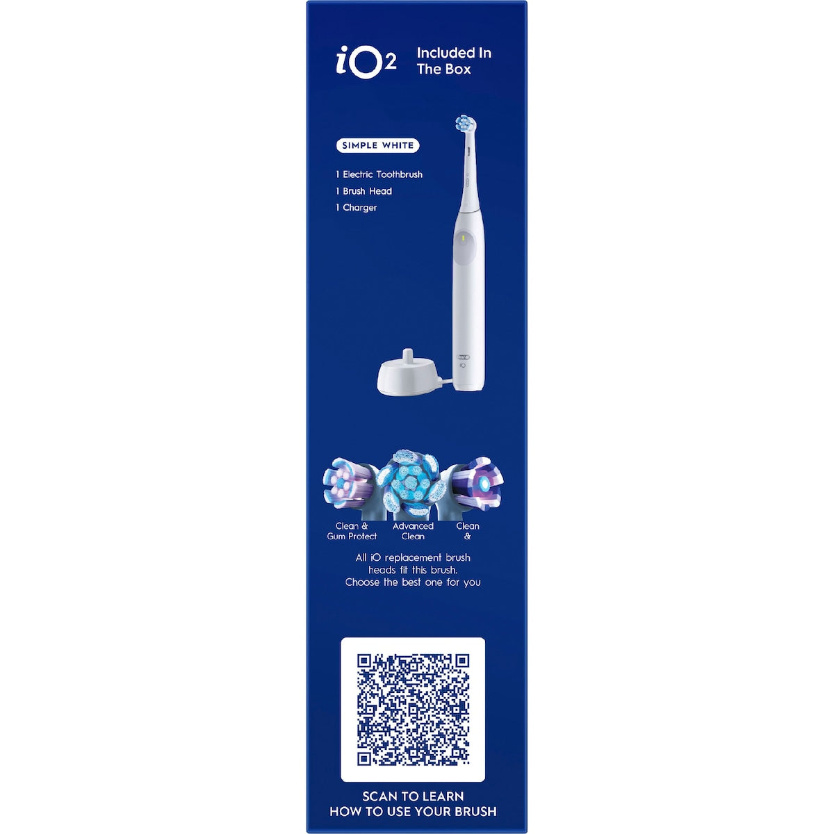 Oral-b Io2 Electric Toothbrush Set Simple White Each