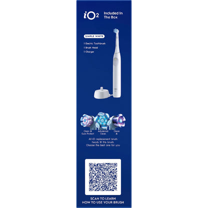 Oral-b Io2 Electric Toothbrush Set Simple White Each