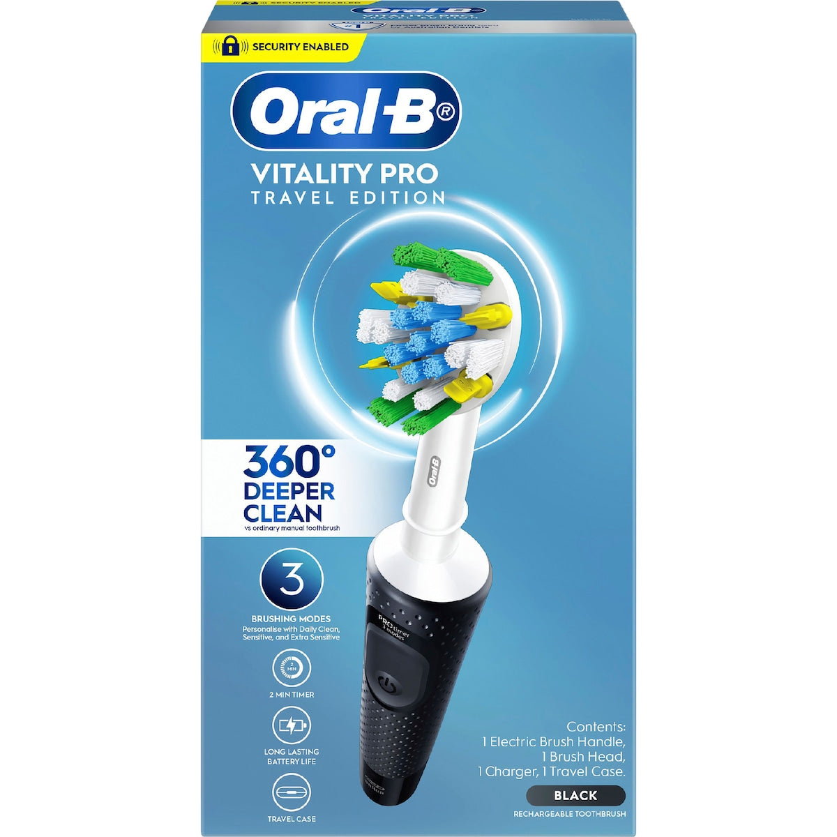 Oral-b Vitality Pro Deep Electric Toothbrush & Travel Case Black Each