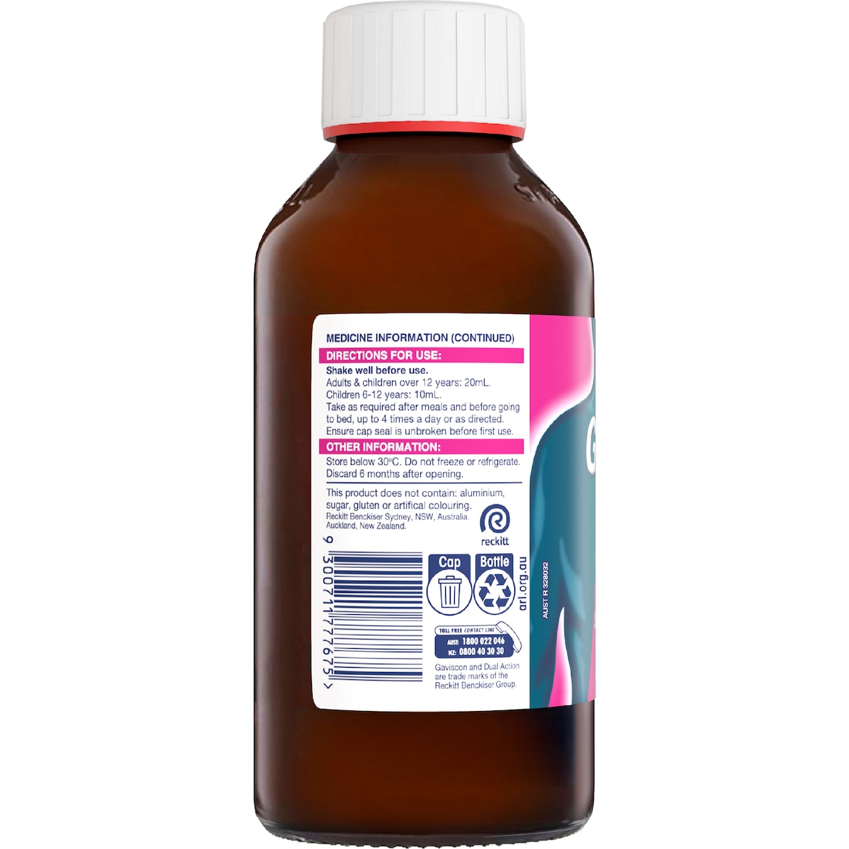 Gaviscon Dual Action Heartburn & Indigestion Liquid Mixed Berry 500ml
