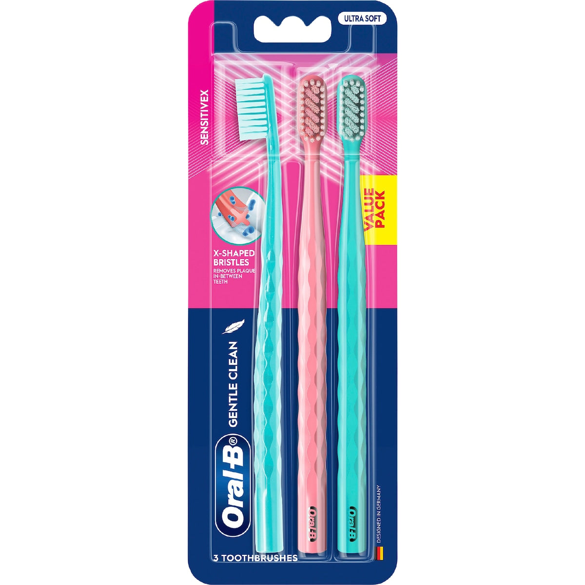 Oral-b Sensitivex Toothbrushes Ultra Soft 3 Pack